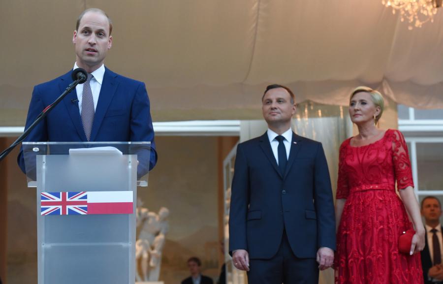 Książęca para w Łazienkach Królewskich w Warszawie