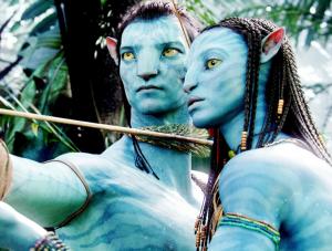 Zoe Saldana i Sam Worthington w filmie Jamesa Camerona  quot;Avatar quot;, najdroższego filmu w dziejach kina
