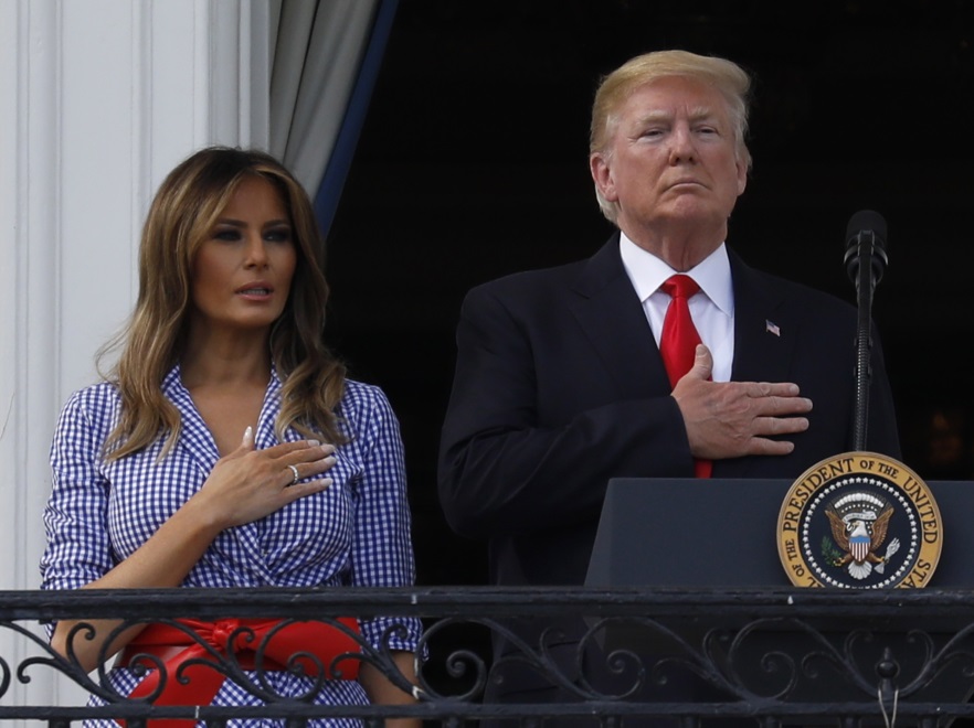 Melania i Donald Trumpowie