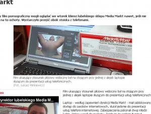 W Media Markt można obejrzeć film porno
