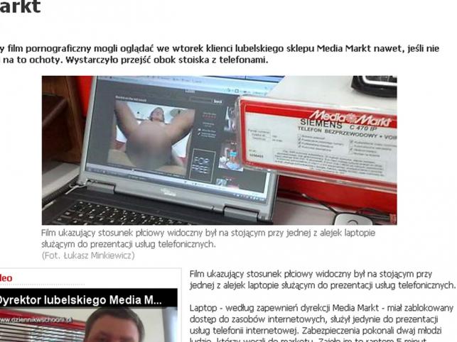 W Media Markt można obejrzeć film porno