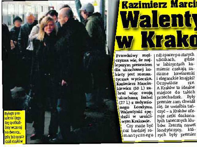 Marcinkiewicz wybrał Kraków na walentynki
