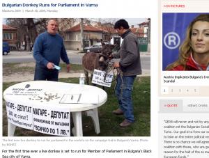 Osioł wystartuje w wyborach do parlamentu
