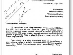 Usprawiedliwienie Przemysława Gosiewskiego
