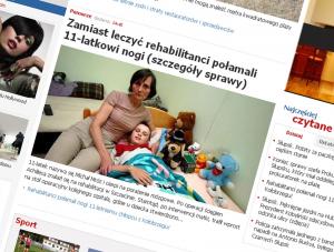 Rehabilitanci połamali dziecku nogi