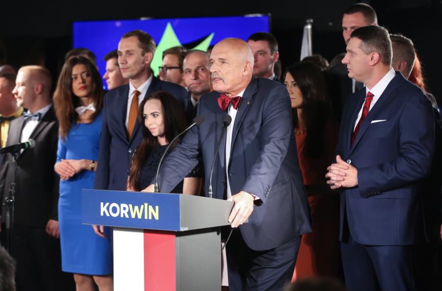 KORWiN - 4,9 proc., poza parlamentem