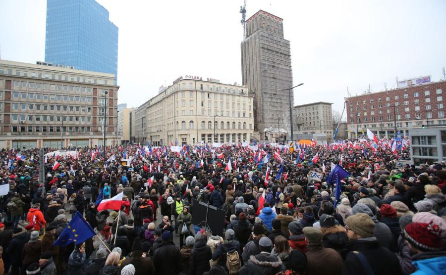 Demonstracja KOD w Warszawie